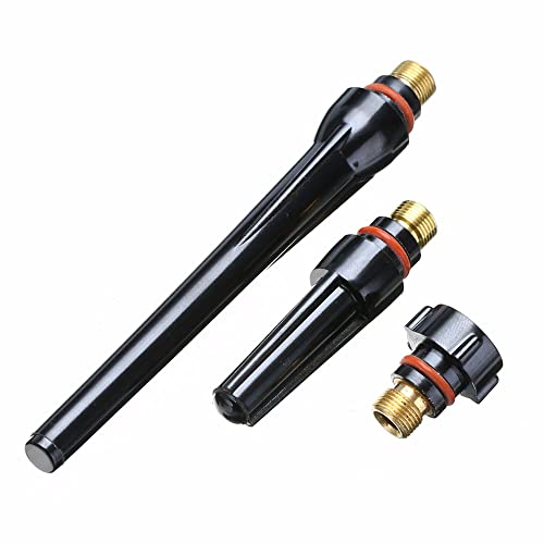 3 Stück Tig Taschenlampe Back Cap, Schweißverbrauchsmaterialien Zubehör Set Lang (57Y02) Medium (57Y03) Kurz (57Y04) für WP- 17/18/26 von SagaSave