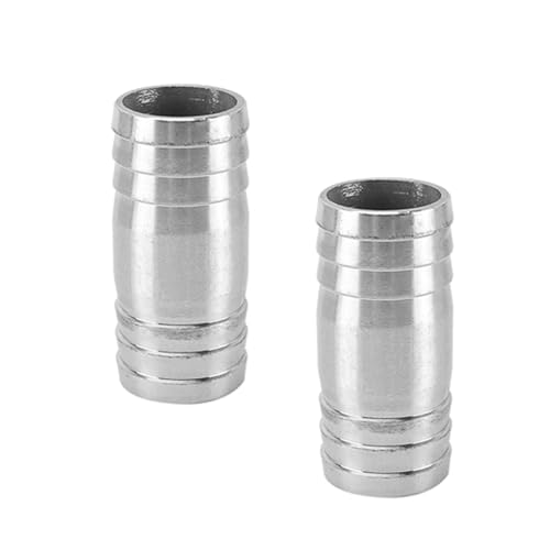 30mm Gerade Schlauchverschraubung aus Edelstahl, 2 Wege Schlauchtülle Verbinder Ablaufschlauch Schlauchverbinder (2er Pack) von SagaSave