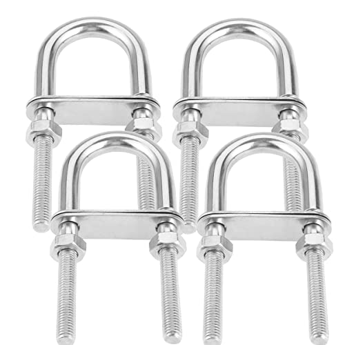 4 Stück U Bolzen, M5 M6 M8 M10 M12 Edelstahl 304 Bügelschraube Gewindebügel mit Mutter Platte von SagaSave