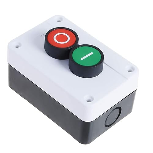 4 Terminal Push Button Switch Push Button Switch Box NO+NC für Schützen, Relais und andere automatische Steuerung elektrische Schaltkreise von SagaSave