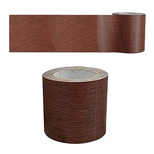 5,7 cm x 4,57 m Holzmaserung, gemustert, Mehrzweck-Klebeband, selbstklebend, wasserdicht, Reparaturband für Möbel, Tür, Boden, Tisch und Stuhl (Rotweinfarbe) von SagaSave