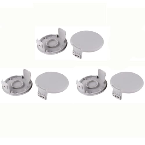 6 Stück Trimmer-Spulenkappen, Ersatzspulenabdeckkappen, Rasentrimmerkopfabdeckung, kompatibel mit Ryobi AC14HCA AC14RL3A Rasentrimmern von SagaSave
