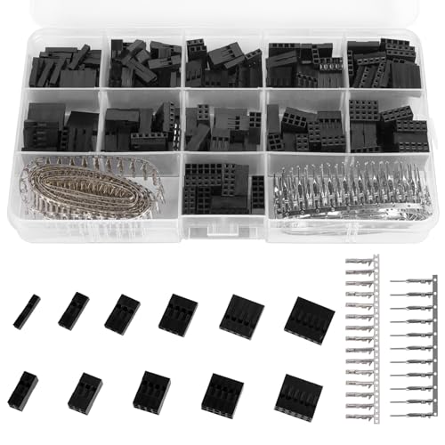 SagaSave 620-teiliges 2,54mm Dupont Stecker Set, JST SM Gehäusestecker, Crimp Klemmen, Schwarz, Kupfer, Kunststoff SagaSave 620-teiliges 2,54mm Dupont Stecker Set, JST SM Gehäusestecker, Crimp Klemmen, Schwarz, Kupfer, Kunststoff von SagaSave