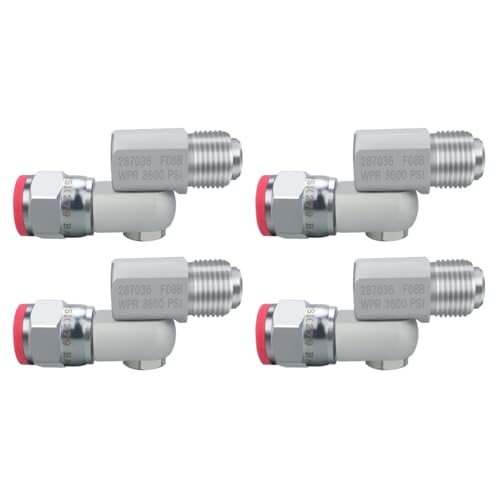 Airless-Farbspritzpistole, Drehgelenk, Airless-Farbspritzpistole, 180 Grad drehbar, Universal-Adapter, Anti-Spuckventil, Airless-Adaptergelenk, 4 Stück Airless-Farbspritzpistole, Drehgelenk, Airless-Farbspritzpistole, 180 Grad drehbar, Universal-Adapter, Anti-Spuckventil, Airless-Adaptergelenk, 4 Stück von SagaSave