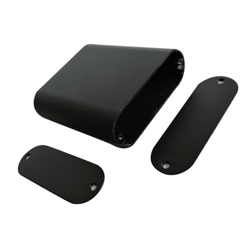 Aluminium Projektbox, 25x70x75mm Elektronik Gehäuse Anschlussdose, DIY Kühlbox Verteilerkasten, Schwarz von SagaSave
