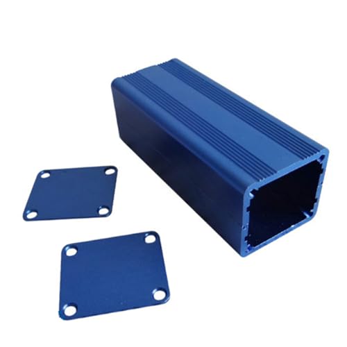 Aluminium Projektbox Kühlbox, Elektronik Anschlussdose Verteilerkasten Elektrokoffer Gehäuse für Leiterplatte, 29 * 32 * 80mm (Blau) von SagaSave