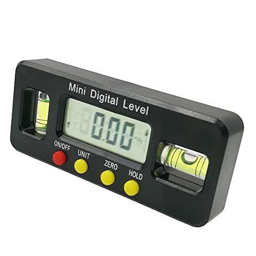Digital Wasserwaage, 360 Grad Digitaler Winkelmesser Richtmaschine Neigungsmesser Magnetisch Unterwinkel Messwerkzeug 100mm von SagaSave