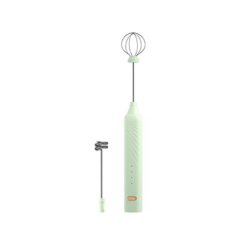 Elektrischer Schneebesen, Mini Elektrischer Handmixer, Lebensmittelsammlung Kuchenmischer, 3 Geschwindigkeiten Tragbare Kleine Mixer, Edelstahl Teigbesen Kneter für Küche Backen Kochen (Grün) von SagaSave