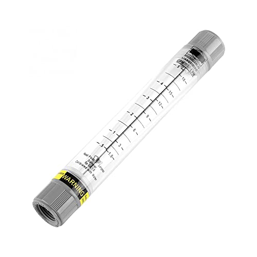 Flüssigkeitsdurchflussmesser, LZM-15G Acrylrohr-Drehdurchmesser zur Messung des Wasserdurchflussmessers, 0,25-2,5 GPM & 1-9 LPM (1/2 Zoll Innengewinde) von SagaSave