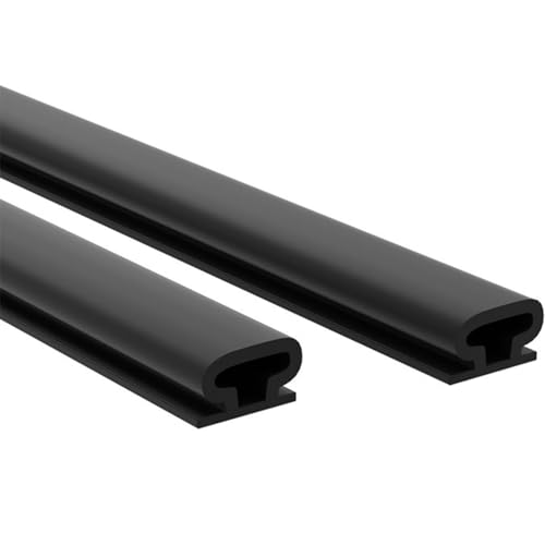 Gummi-Tür-Zugluftstopper-Klebeband, 12 m Vordertürdichtung, Gummi-Wetterabisolierstreifen, selbstklebende PVC-Schallschutz-Rahmendichtungen (BK) von SagaSave