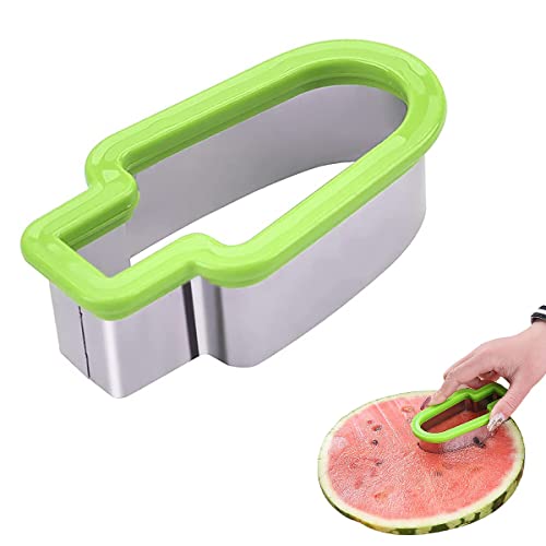 Kreative Wassermelonenschneider-Modellierung, Wassermelonenschneider, Wassermelonenmesser, Eis am Stiel, Form, Edelstahl-Eis am Stiel, Obst, Sommer, Wassermelone, Artefakt, Eiscreme-Modell von SagaSave