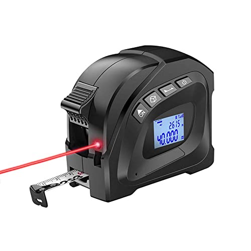 Massband Laser Entfernungsmesser, 3 in 1 Digitales Laser-bandmaß Laser Messung 40m, Maßband 5m mit LCD Hintergrundbeleuchtung Laser Distanzmessgerät für Flächen/Volumen von SagaSave