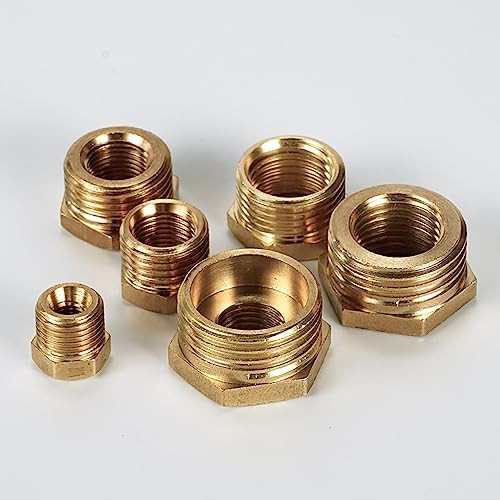 Messing BSP Reduktion 1/4" AG x 1/8" IG Reduzierstück Sechskantbuchse Schlauchanschluss Verbindungsstück Messing BSP Reduktion 1/4" AG x 1/8" IG Reduzierstück Sechskantbuchse Schlauchanschluss Verbindungsstück von SagaSave