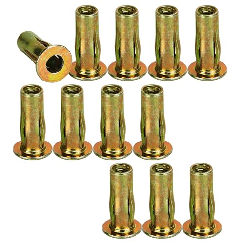Nietmuttern M8*30.5mm, 12stk Flachkopf Innengewinde Nutsert Verzinkt Karbonstahl Nietmuttern Einnietmuttern Hülsenmutter Anschlussstücke Nietmuttern M8*30.5mm, 12stk Flachkopf Innengewinde Nutsert Verzinkt Karbonstahl Nietmuttern Einnietmuttern Hülsenmutter Anschlussstücke von SagaSave