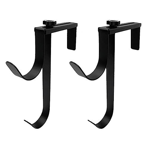 SagaSave 2 Stück schwarze verstellbare Zaunhaken Metallstangenaufhänger zum Aufhängen von Poolausrüstung, Teleskopstangen, Bürsten, Besen SagaSave 2 Stück schwarze verstellbare Zaunhaken Metallstangenaufhänger zum Aufhängen von Poolausrüstung, Teleskopstangen, Bürsten, Besen von SagaSave