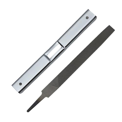 SagaSave 2er Kettensägenschärfer Kit, Flachfeile + Tiefenmesser Sägekettenfeile Schärfen Kettensägen Schärfwerkzeug von SagaSave