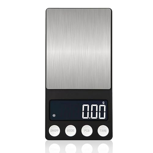 SagaSave Küchenwaage Elektronische, LCD Digitalwaage Feinwaage mit Wiegeschale und 5 Einheiten für Medizin, Labor, Schmuck, Herb (200g/0.01g) von SagaSave