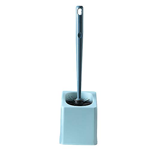 SagaSave WC-Bürste mit Halter, Badezimmer WC Bürstenhalter Set, ohne Bohren, Wandmontage, Design Klobürste, 40cm x 10,5cm x 10,5cm, Hellblau von SagaSave