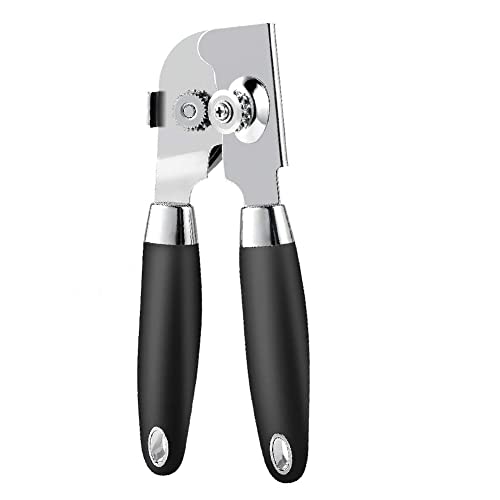 Starker Dosenöffner, 2-in-1 Manueller Dosenöffner, Edelstahl-Glasöffner mit Stahl-Schneidrad und Drehknopf, geeignet für ältere Menschen, Koch von SagaSave