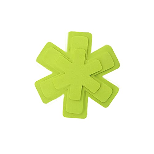 Topf- und Pfannenschutz, Set von 12 und 3 unterschiedliche Größe, Grün Topfteiler Pads/Stapelpfannenschutz/Pfannentrenner Pads zum Schutz und Trennen von Töpfen und Pfannen von SagaSave