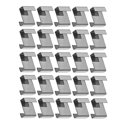 Z-förmige Clips, 50 Stück Gewächshaus-Glas-Clips, Edelstahl zur Befestigung von Aluminium-Gewächshäusern, Polycarbonat-Glasscheiben von SagaSave