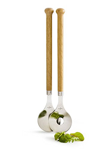 Sagaform 5017605 serving utensils Salatbesteck, Edelstahl, braun, 31 x 5,8 cm von Sagaform
