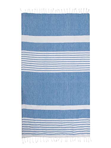 Sagaform Ella Hamam Handtuch, Baumwolle, Blau, 145x250 cm, 8 von Sagaform