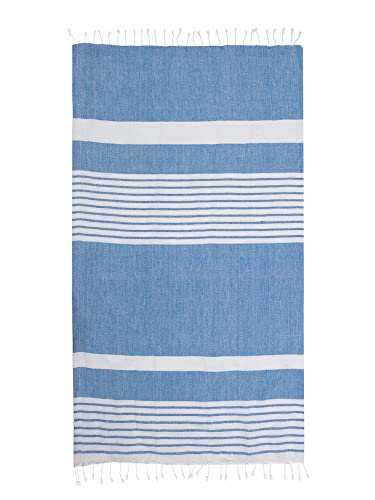 Sagaform Ella Hamam Handtuch, Baumwolle, Blau, 145x250 cm, 8 Sagaform Ella Hamam Handtuch, Baumwolle, Blau, 145x250 cm, 8 von Sagaform