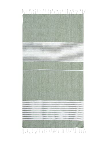 Sagaform Ella Hamam Handtuch, Baumwolle, Grün, 145x250 cm, 7 von Sagaform
