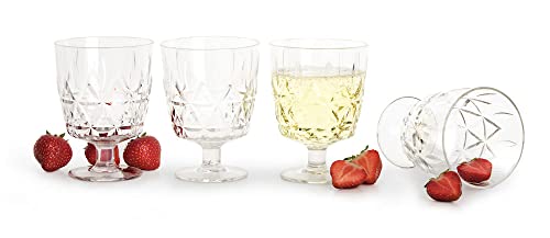 Sagaform Picknick Gläser 4er Set aus Acryl in Transparent mit einem Volumen von 300ml, 8x11cm, 5017851 von Sagaform