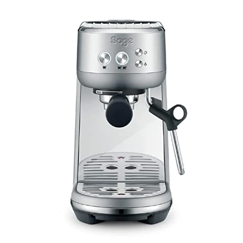 Sage - The Bambino - Kompakte Kaffeemaschine mit automatischem Milchaufschäumer, Gebürsteter Edelstahl von Sage