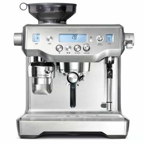 Sage - The Oracle - Kaffeevollautomat mit manuellem und automatischem Milchaufschäumer - Gebürsteter Edelstahl von Sage