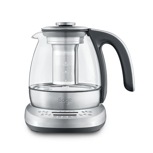 Sage Appliances Smart Tea Infuser Compact Clear Wasserkocher, gebürsteter Edelstahl, STM500CLR von Sage