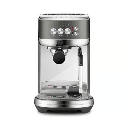 Sage - The Bambino Plus - Kompakte Kaffeemaschine mit automatischem Milchaufschäumer - 9 Bar, 1,9 l Wassertank - Siebträgermaschine - 3 Einstellungen für Textur & Temperatur - Schwarzer Edelstahl von Sage