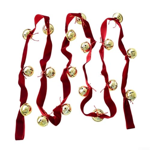 1 x Weihnachts-Bänder, 2,7 m Samt-Weihnachtsbaum-Hängesaiten, Glockenschnur, Ornament, Band, Schlaufen, Samtbandaufhänger für Girlande-Dekoration (A) von SageFurned