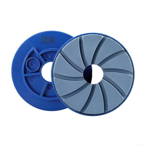 10,2 cm Schneckenschloss Marmor Rand Schleifscheibe Polierpads für Beton Boden Granit Stein Nassgebrauch Kantenschleifscheibe Schneckenschloss Polierpads 100 mm 25 mm Loch blaue Harzscheibe (Körnung von SageFurned