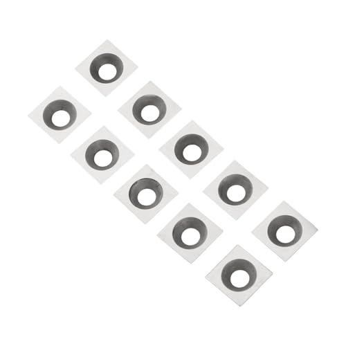 10 Stück quadratische Hartmetall-Einsätze, 11 x 11 x 2 mm, 4 geschärfte Kanten für Holzdrechsel-Ersatzschneider, Massivholz-Sperrholzschneiden von SageFurned