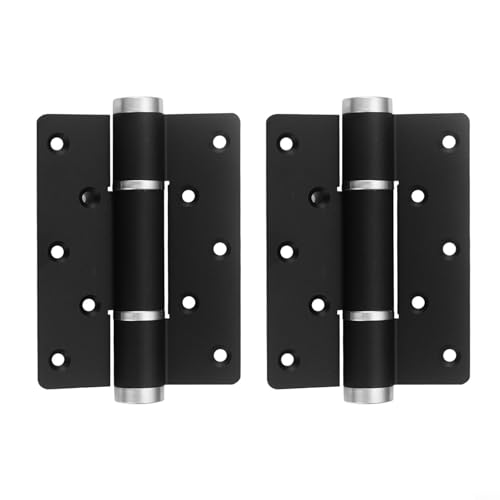 2 Stück Hydraulisches Pufferscharnier, reibungsloser Betrieb, unsichtbares Türfederscharnier, multifunktionales Scharnier, Türschließer, geeignet für Schranktüren (schwarz) von SageFurned