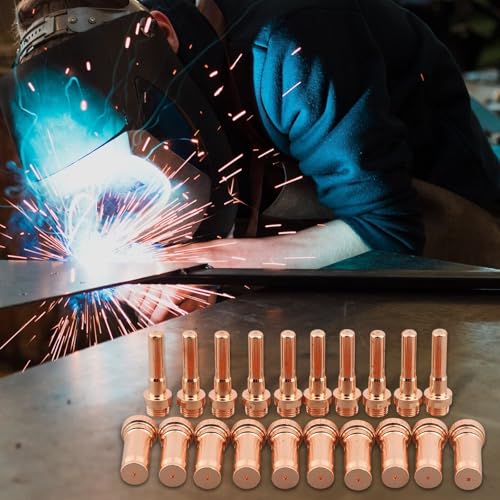 20 Stück C1368 Elektrode und C1848 Spitze 1 2 mm 50 70 A Plasmabrenner Verbrauchsmaterial Pack für Cebora CP90 CP91 kompatible OEM Plasmaschneidsysteme von SageFurned