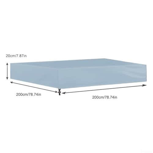 210D wasserdichte Abdeckung für quadratische Sandkästen, sorgt für sichere und saubere Spielbereiche (grau 200 x 200) von SageFurned