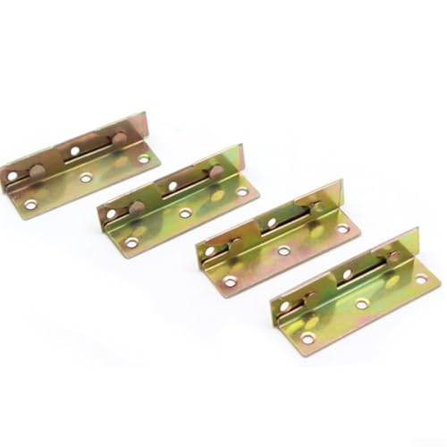 4 Sets Nicht-Einsteckbare Bett-Möbelscharnier-Befestigungsverbinder für Bettgeländer-Halterung, Verstärkungszubehör, kaltgewalzte Stahlbett-Hardware-Komponenten 4 Sets Nicht-Einsteckbare Bett-Möbelscharnier-Befestigungsverbinder für Bettgeländer-Halterung, Verstärkungszubehör, kaltgewalzte Stahlbett-Hardware-Komponenten von SageFurned