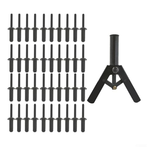 41-teiliges Schnellnietwerkzeug-Set mit 40 industriellen Nieten für Automobil- und Heimwerker-Projekte, ergonomischer Nietensatz (schwarz) von SageFurned