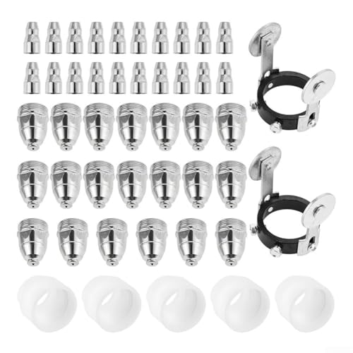 47-teiliges Plasmaschneidbrenner-Verbrauchsmaterial-Set für P-80 Taschenlampen, inklusive 1,5 mm Spitzen, Düsen, Elektroden, Abdecktassen, Metallkomponenten von SageFurned