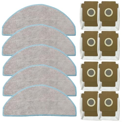 5 Wischpads mit 8 Staubbeuteln für Roomba für Vac 2 Roboter für Staubsauger Q0520, entwickelt, um Verstopfungen zu verhindern und die Reinigungseffizienz zu erhalten von SageFurned
