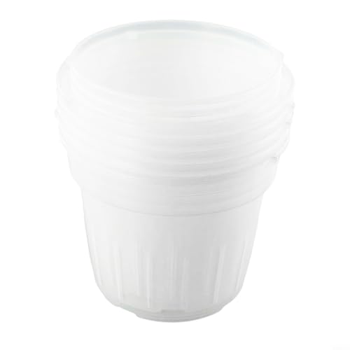 5 transparente Orchideentöpfe mit Löchern für verbesserte Drainage und Wurzelsichtbarkeit in kleinen bis XL-Größen (groß) von SageFurned