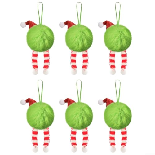 6 Stück limettengrüne pelzige Weihnachtskugel-Ornamente für Weihnachtsbaum, grüne Weihnachtsdekoration, weiche künstliche Kugel-Ornamente für Zuhause, Partyzubehör, Kamin, Kaminsims, Wanddekoration (D 6 Stück limettengrüne pelzige Weihnachtskugel-Ornamente für Weihnachtsbaum, grüne Weihnachtsdekoration, weiche künstliche Kugel-Ornamente für Zuhause, Partyzubehör, Kamin, Kaminsims, Wanddekoration (D von SageFurned