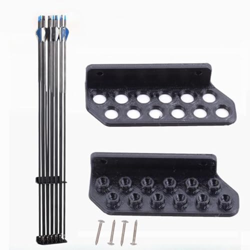 Arrow Storage Wall Rack Displays Up to 12 Arrows, Ideal for Garages and Indoor Use with Easy Installation (black) von SageFurned