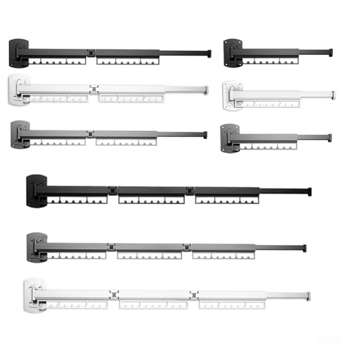 Ausziehbares Abtropfgestell zur Wandmontage, faltbares Design für maximale Platzeffizienz (I weiß) von SageFurned