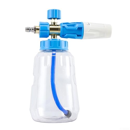 Auto-Reinigungsschaum-Generatorlanze mit Konzentrations-Einstellknopf und mehreren Sprühmustern, für Automobil-Detailing und Fahrzeugpflege (blau) von SageFurned