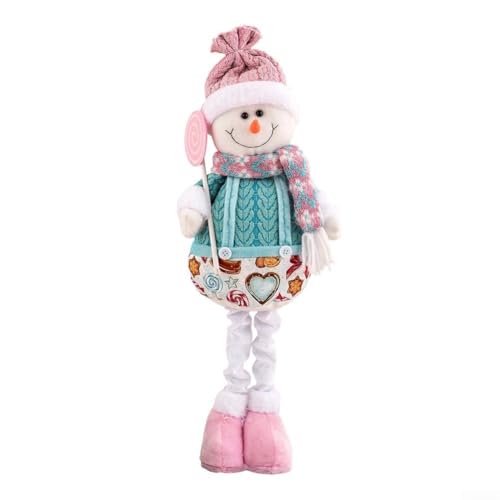 Charmante Stretch-Schneemann-Figur, Ornamente für Urlaub, Zuhause, Büro, festliche Weihnachtsdekoration, weicher Stoff, Fensterbank, Schreibtisch, Bücherregal, Display (Schneemann) von SageFurned